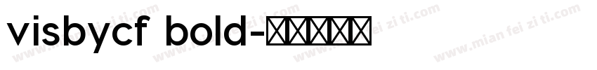 visbycf bold字体转换